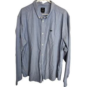 RVCA Mens Slim Fit Button Down Shirt Business Casual Size XXL Minimalist Capsule